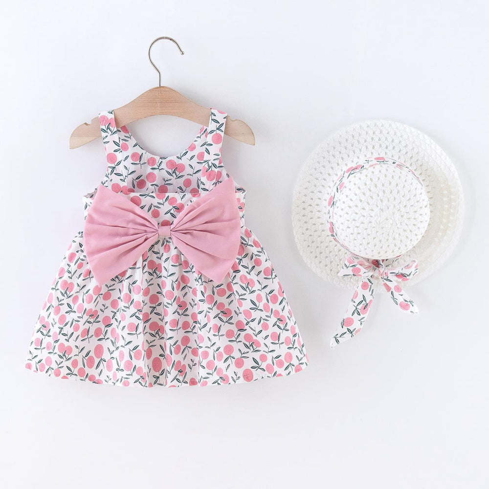 Baby Kid Girls Fruit Print Dresses Wholesale 22041989