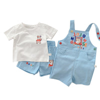 Load image into Gallery viewer, 3 Pieces Set Baby Kid Unisex Cartoon T-Shirts Shorts And Jumpsuits Wholesale 22041994

