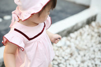 Load image into Gallery viewer, Baby Girls Solid Color Rompers And Accessories Hats Wholesale 22042208
