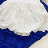 Load image into Gallery viewer, Baby Kid Girls Solid Color Flower Embroidered Rompers Wholesale 220422138

