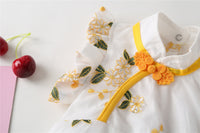 Load image into Gallery viewer, Baby Girls Flower Embroidered Rompers Wholesale 220422140
