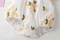 Load image into Gallery viewer, Baby Girls Flower Embroidered Rompers Wholesale 220422140
