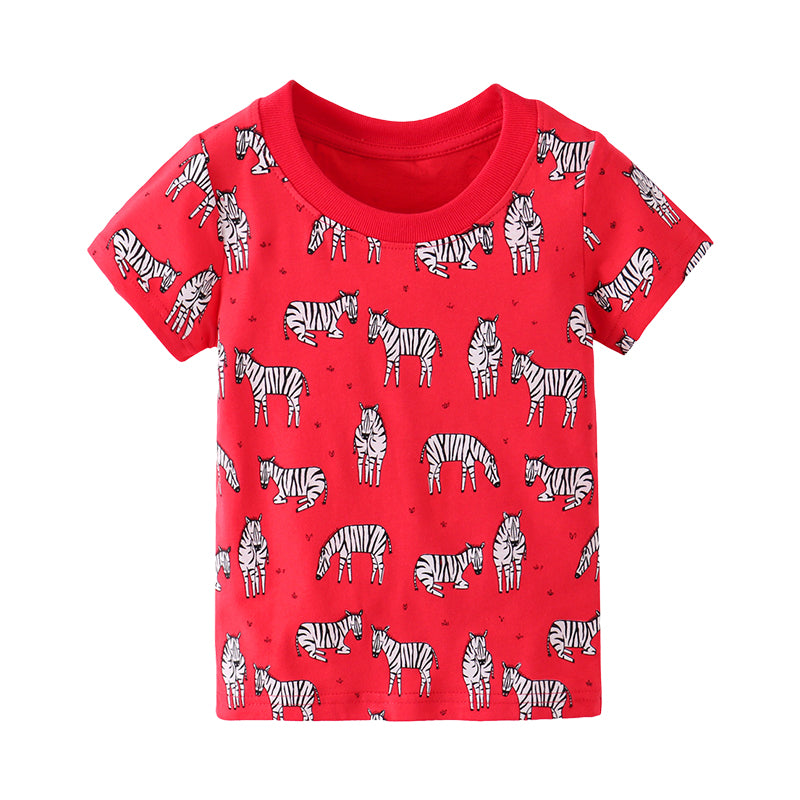 Baby Kid Girls Animals Cartoon Print T-Shirts Wholesale 220422148