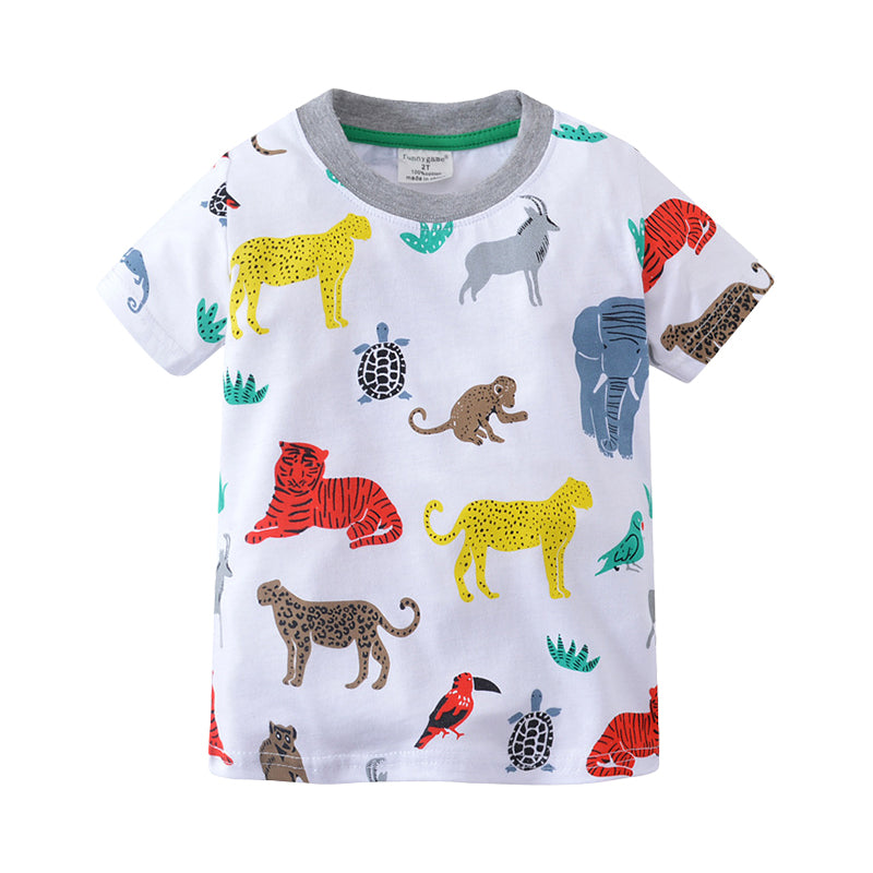 Baby Kid Boys Dinosaur Animals Print T-Shirts Wholesale 22042215