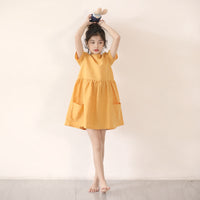 Load image into Gallery viewer, Kid Girls Solid Color Dresses Wholesale 220422156
