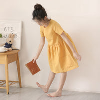 Load image into Gallery viewer, Kid Girls Solid Color Dresses Wholesale 220422156
