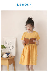 Load image into Gallery viewer, Kid Girls Solid Color Dresses Wholesale 220422156
