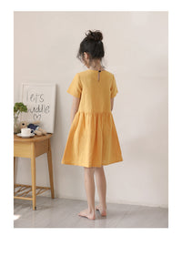 Load image into Gallery viewer, Kid Girls Solid Color Dresses Wholesale 220422156
