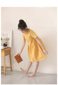 Load image into Gallery viewer, Kid Girls Solid Color Dresses Wholesale 220422156
