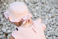 Load image into Gallery viewer, Baby Kid Girls Solid Color Rompers And Hats Wholesale 22042218
