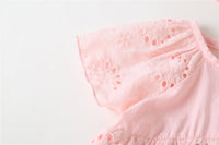 Load image into Gallery viewer, Baby Girls Solid Color Bow Rompers Wholesale 220422183
