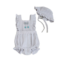 Load image into Gallery viewer, Baby Girls Solid Color Bow Rompers Wholesale 220422186

