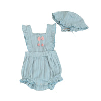 Load image into Gallery viewer, Baby Girls Solid Color Bow Rompers Wholesale 220422186
