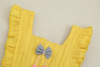 Load image into Gallery viewer, Baby Girls Solid Color Bow Rompers Wholesale 220422186
