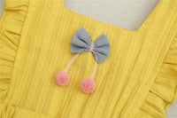 Load image into Gallery viewer, Baby Girls Solid Color Bow Rompers Wholesale 220422186
