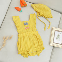 Load image into Gallery viewer, Baby Girls Solid Color Bow Rompers Wholesale 220422186
