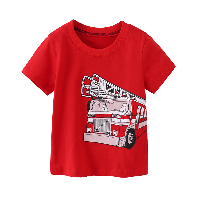 Baby Kid Unisex Car Print T-Shirts Wholesale 220422188