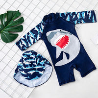 Load image into Gallery viewer, Baby Kid Boys Animals Cartoon Print Beach Jumpsuits Swimwears Wholesale 22042219
