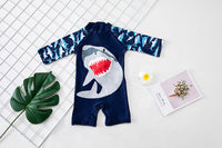 Load image into Gallery viewer, Baby Kid Boys Animals Cartoon Print Beach Jumpsuits Swimwears Wholesale 22042219
