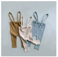 Load image into Gallery viewer, Baby Unisex Solid Color Muslin&amp;Ribbed Pants Wholesale 220422195
