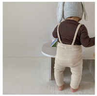 Load image into Gallery viewer, Baby Unisex Solid Color Muslin&amp;Ribbed Pants Wholesale 220422195

