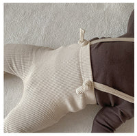 Load image into Gallery viewer, Baby Unisex Solid Color Muslin&amp;Ribbed Pants Wholesale 220422195

