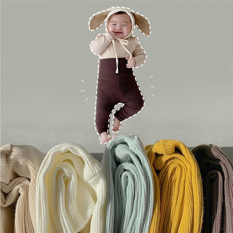 Baby Unisex Solid Color Pants Wholesale 220422197