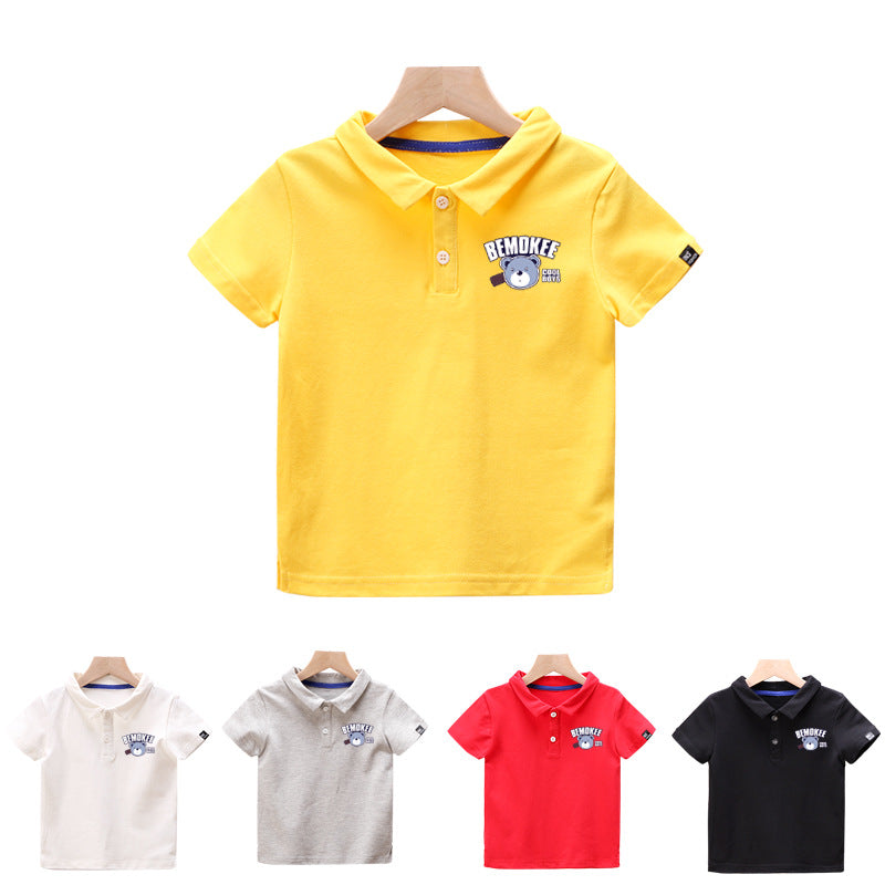 Baby Kid Unisex Letters Cartoon Print Polo Shirts Wholesale 220422212