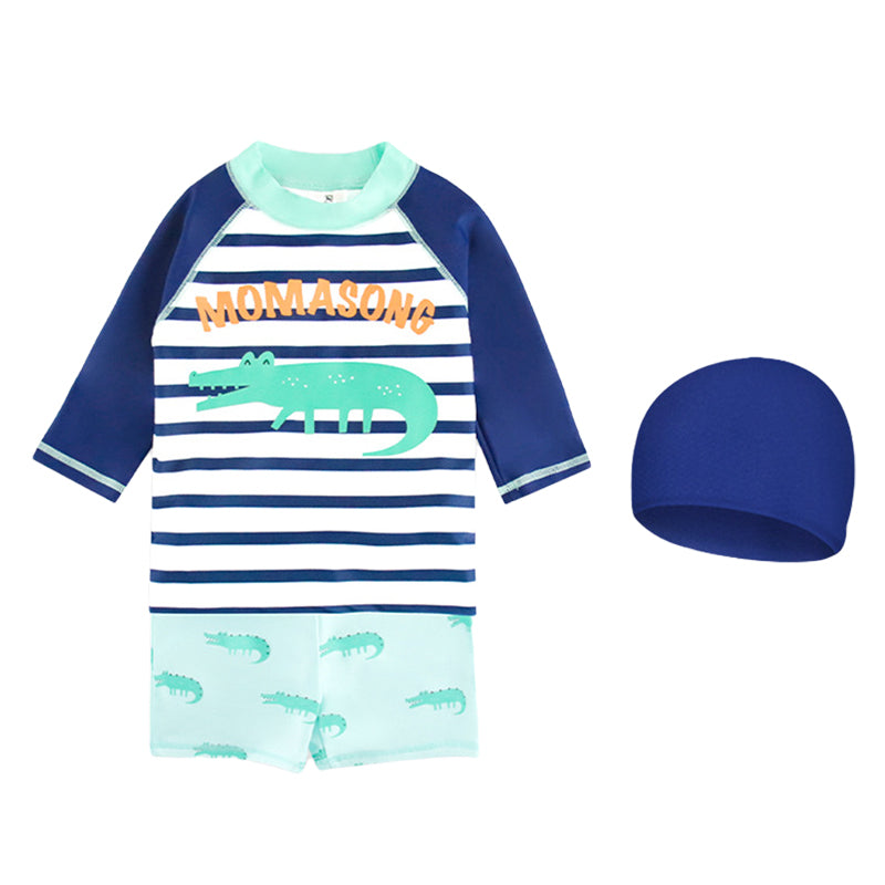 Baby Kid Boys Striped Sports Swimwears Wholesale 220422269