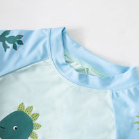 Load image into Gallery viewer, 3 Pieces Set Baby Kid Boys Beach Dinosaur Cartoon Print T-Shirts And Shorts And Hats Swimwears Wholesale 22042229
