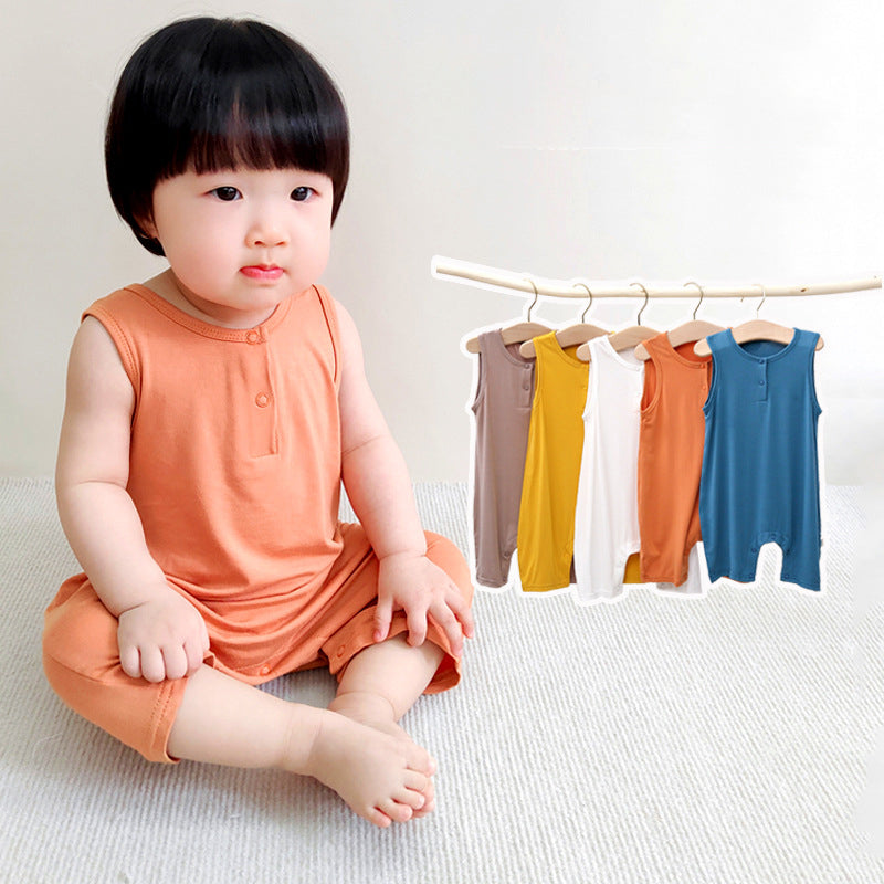 Baby Girls Boys Solid Color Rompers Wholesale 220422292