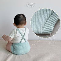 Load image into Gallery viewer, Baby Girls Solid Color Muslin&amp;Ribbed Rompers Wholesale 220422326
