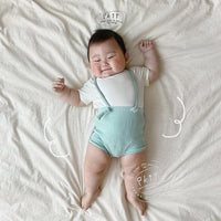 Load image into Gallery viewer, Baby Girls Solid Color Muslin&amp;Ribbed Rompers Wholesale 220422326
