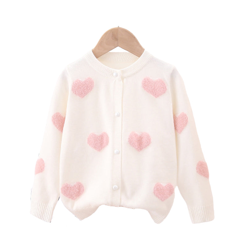 Baby Kid Girls Love heart Cardigan Wholesale 220422327