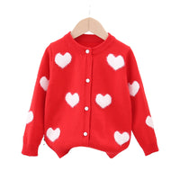 Load image into Gallery viewer, Baby Kid Girls Love heart Cardigan Wholesale 220422327
