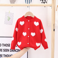 Load image into Gallery viewer, Baby Kid Girls Love heart Cardigan Wholesale 220422327
