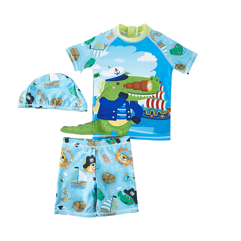 Baby Kid Boys Animals Cartoon Print Beach Swimwears Wholesale 220422349
