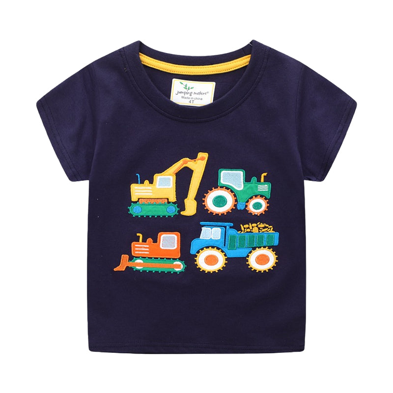 Baby Kid Unisex Car Cartoon Embroidered T-Shirts Wholesale 220422356