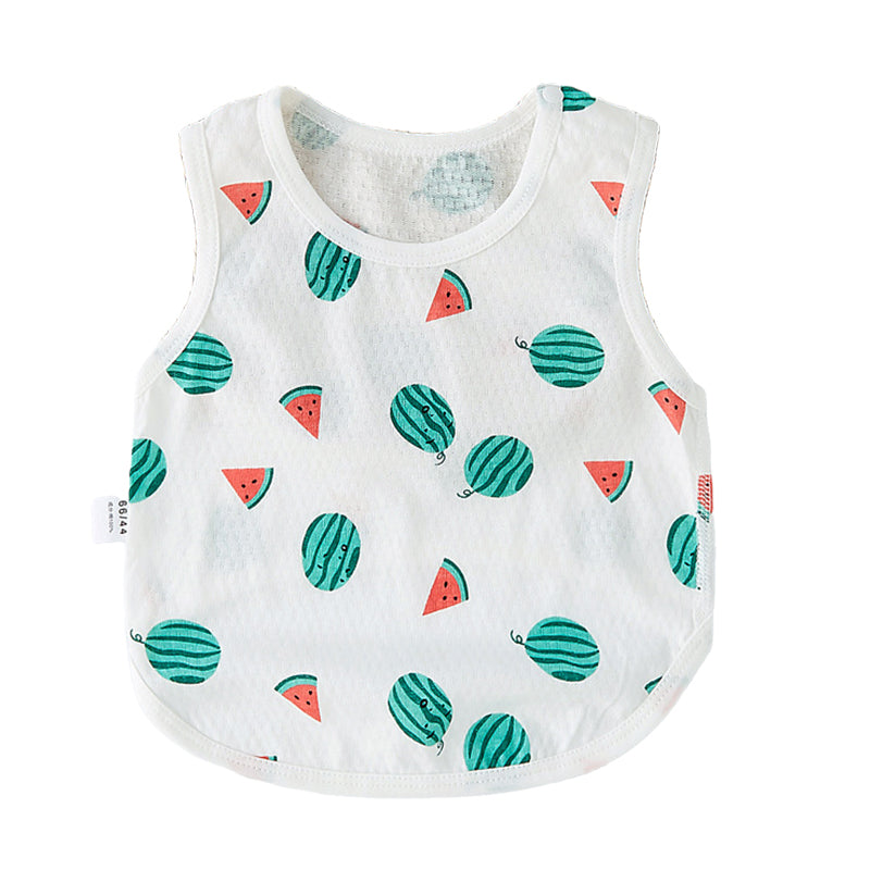 Baby Unisex Fruit Cartoon Print Tank Tops Wholesale 220422405