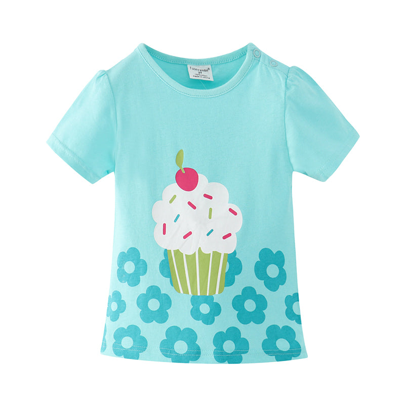 Baby Kid Girls Print T-Shirts Wholesale 22042241