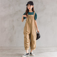 Load image into Gallery viewer, 2 Pieces Set Kid Big Kid Girls Solid Color T-Shirts And Jumpsuits Wholesale 220422418
