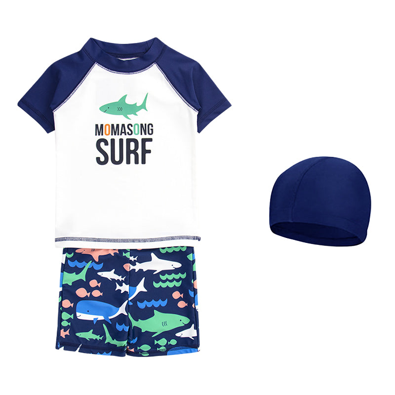 Baby Kid Boys Color-blocking Animals Sports Swimwears Wholesale 22042243
