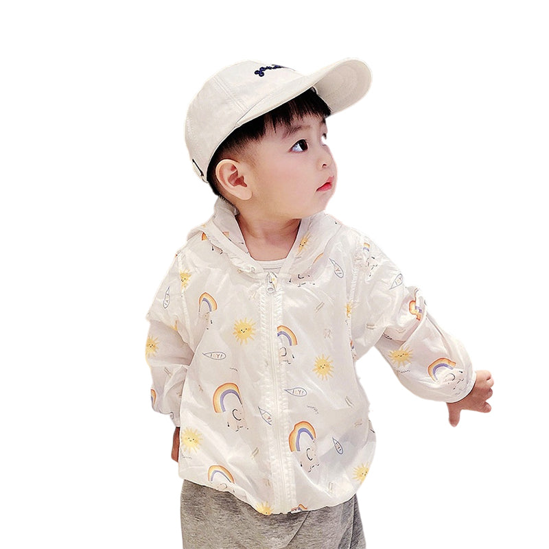 Baby Kid Unisex Fruit Rainbow Animals Cartoon Print Jackets Outwears Wholesale 220422433