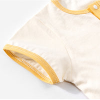 Load image into Gallery viewer, 2 Pieces Set Baby Kid Unisex Letters Animals Cartoon Expression T-Shirts And Striped Checked Shorts Wholesale 220422444
