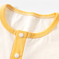 Load image into Gallery viewer, 2 Pieces Set Baby Kid Unisex Letters Animals Cartoon Expression T-Shirts And Striped Checked Shorts Wholesale 220422444
