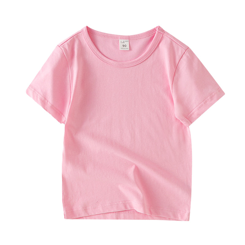 Baby Kid Unisex Solid Color T-Shirts Wholesale 220422446
