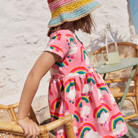 Load image into Gallery viewer, Kid Girls Rainbow Print Dresses Wholesale 220422450
