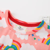 Load image into Gallery viewer, Kid Girls Rainbow Print Dresses Wholesale 220422450
