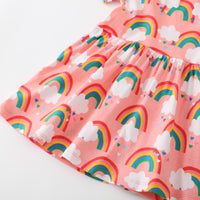 Load image into Gallery viewer, Kid Girls Rainbow Print Dresses Wholesale 220422450
