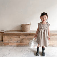 Load image into Gallery viewer, Baby Kid Girls Solid Color Dresses Wholesale 220422452
